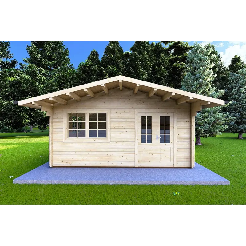 Maison en bois de jardin MARTA 5x5, 40mm, vue frontale
