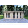 Remise en bois ZAIRA 5.7x3, 40mm, vue frontale