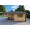 Garage en bois 30 m², 40mm, côté droit