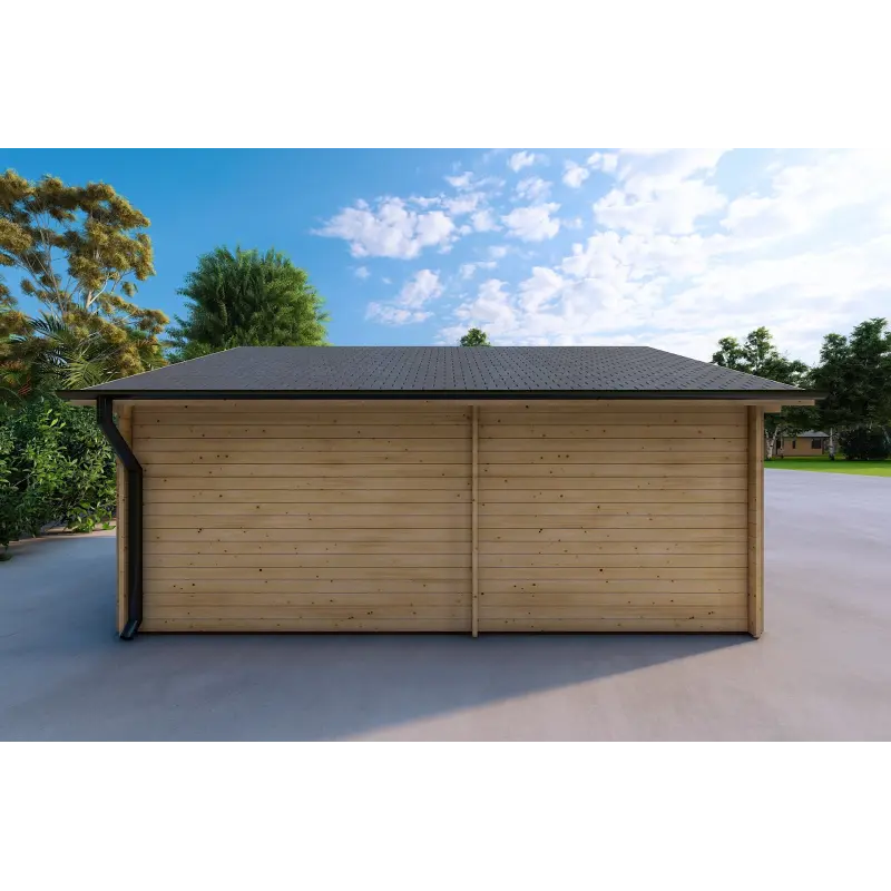 Garage en bois 30 m², 40mm, côté gauche