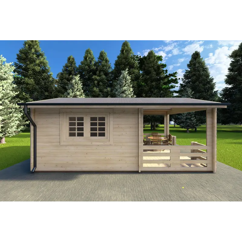 Maison en bois de jardin MELISSA 4x6, 40mm, côté gauche