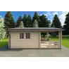Maison en bois de jardin MELISSA 4x6, 40mm, côté gauche