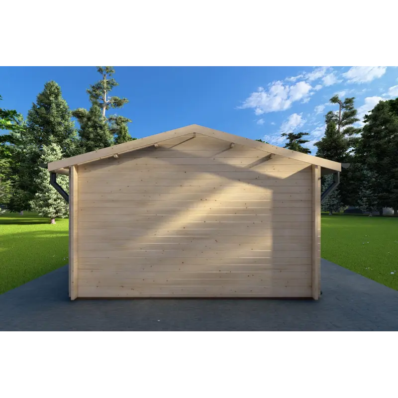 Maison en bois de jardin MELISSA 4x6, 40mm, vue arrière