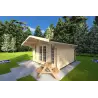 Remise en bois MARGHERITA 3.8x3.8, 40mm, façade côté droit