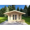 Remise en bois MARGHERITA 3.8x3.8, 40mm, vue frontale
