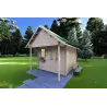 Abri de jardin LALLA 4.5x3, 40mm, façade côté droit