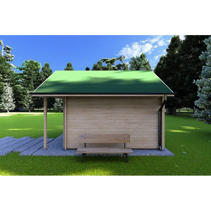 Abri de jardin LALLA 4.5x3, 40mm, côté droit