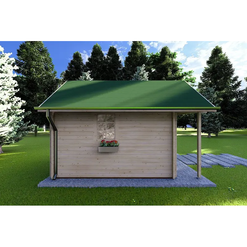 Abri de jardin LALLA 4.5x3, 40mm, côté gauche