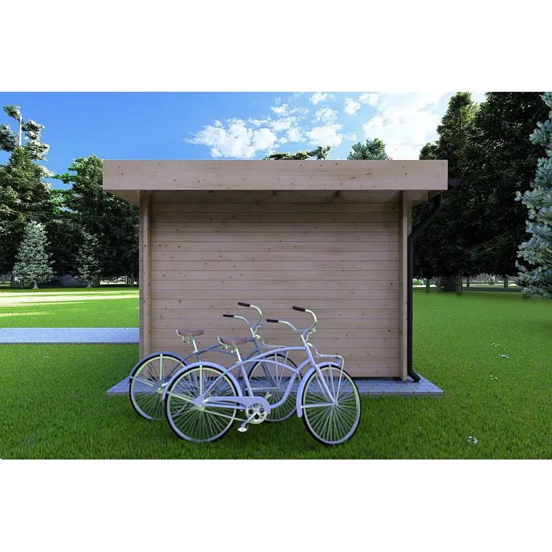 Abri de jardin JENNIFER 4.5x3, 40mm, côté droit