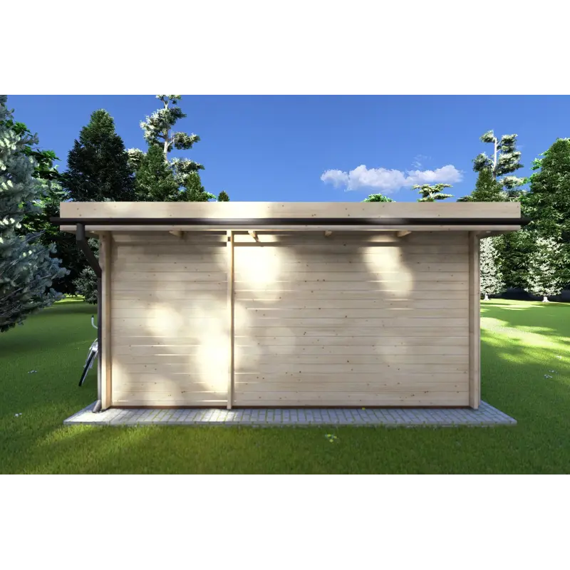 Abri de jardin JENNIFER 4.5x3, 40mm, vue arrière