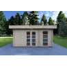 Abri de jardin en bois SVEVA 5x3, 40mm, vue frontale