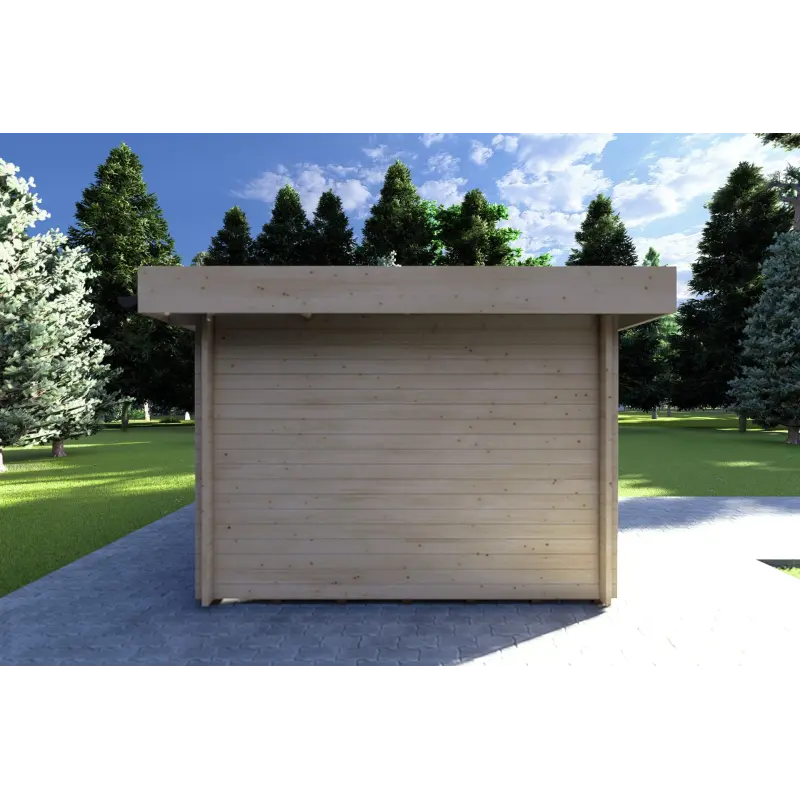 Abri de jardin en bois SVEVA 5x3, 40mm, côté gauche