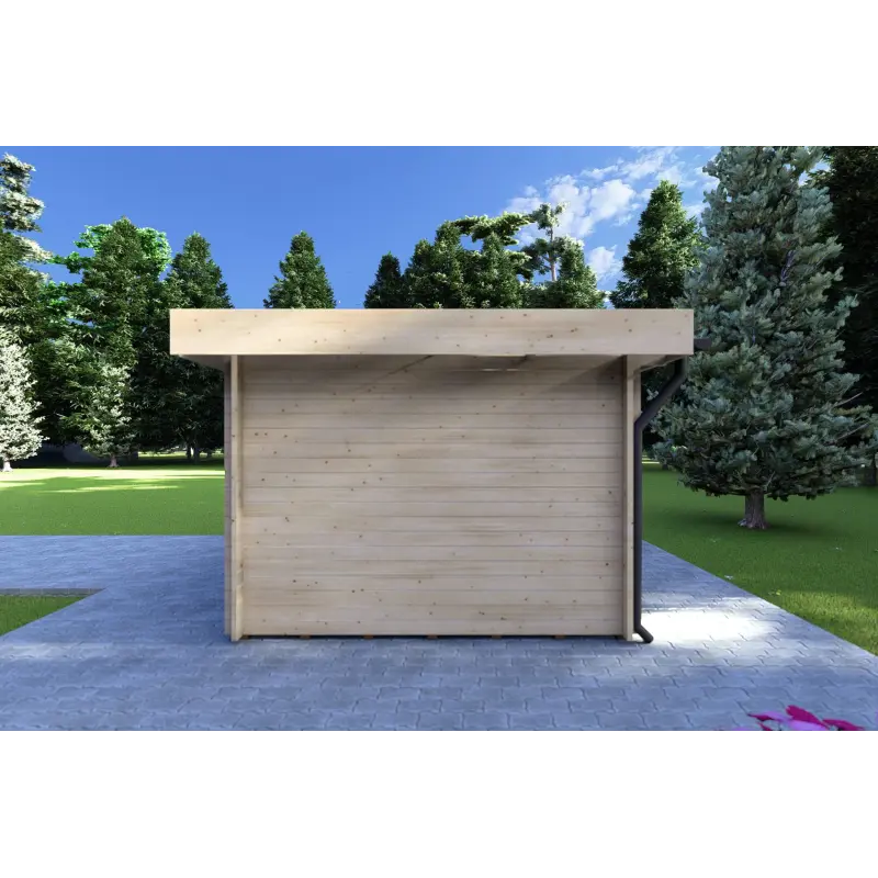 Abri de jardin en bois SVEVA 5x3, 40mm, côté droit