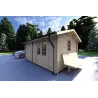Maison en bois de jardin LUNA 5x3, 40mm, façade côté droit
