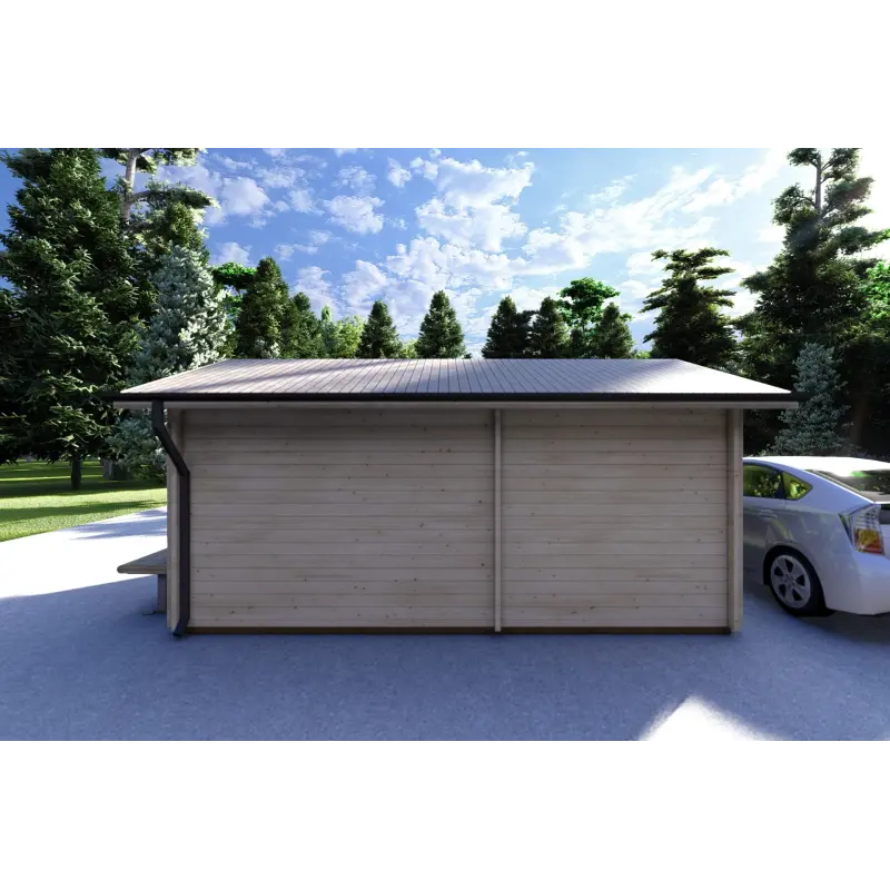 Maison en bois de jardin LUNA 5x3, 40mm, vue arrière