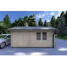Maison en bois de jardin LUNA 5x3, 40mm, vue frontale