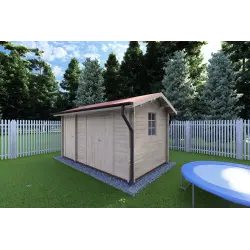 Abris de jardin en bois BETTA 4x2.5, 40mm, façade côté droit