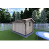 Abris de jardin en bois BETTA 4x2.5, 40mm, façade côté droit