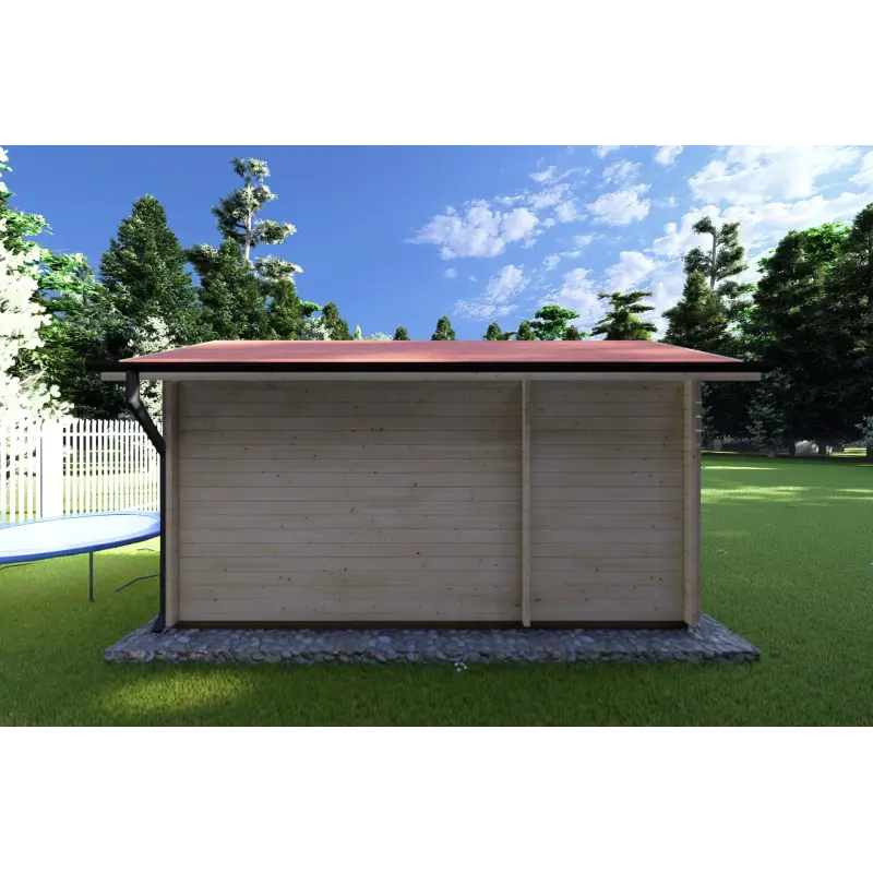 Abris de jardin en bois BETTA 4x2.5, 40mm, vue arrière