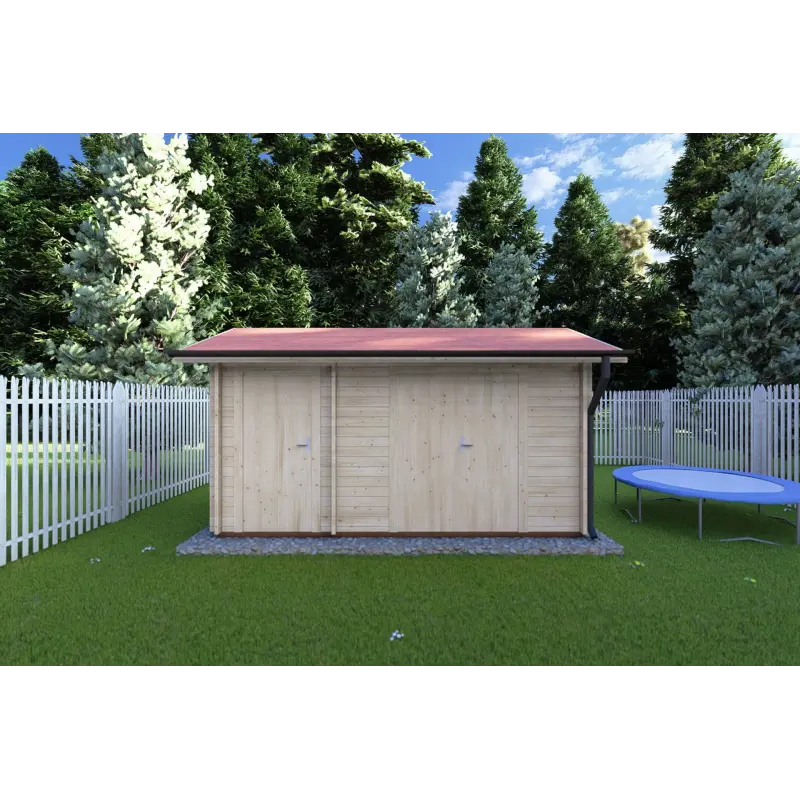 Abris de jardin en bois BETTA 4x2.5, 40mm, vue frontale