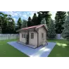 Maison en bois de jardin ROSA 5x3.5, 40mm, façade côté droit
