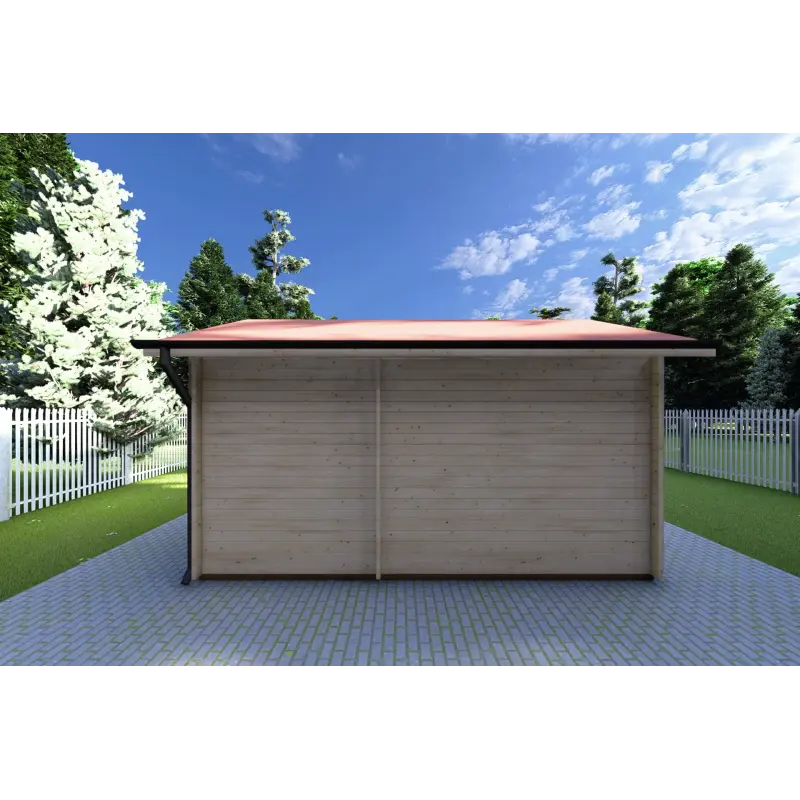 Maison en bois de jardin ROSA 5x3.5, 40mm, vue arrière