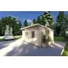 Remise en bois DESY 5x4, 40mm, façade côté droit