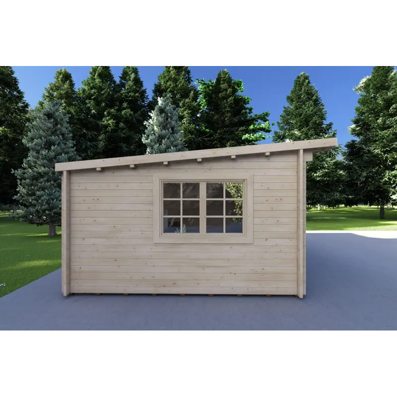 Remise en bois DESY 5x4, 40mm, côté gauche