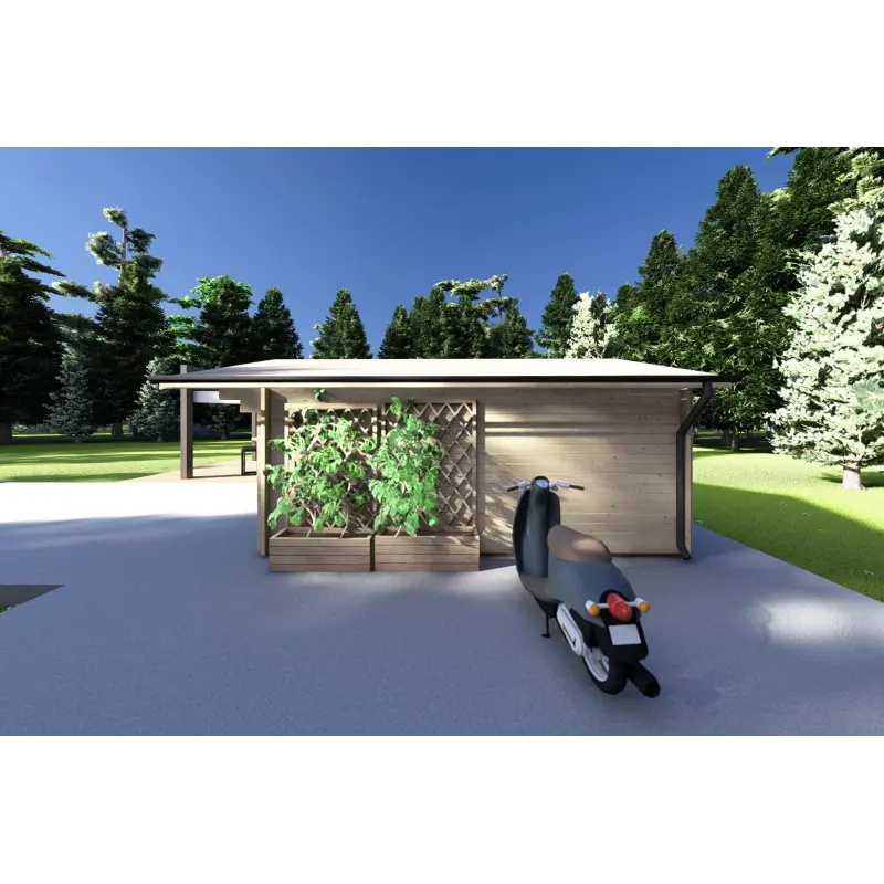 Maison en bois de jardin ARIANNA 4x5, 40mm, côté droit