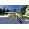 Maison en bois de jardin ARIANNA 4x5, 40mm, côté droit