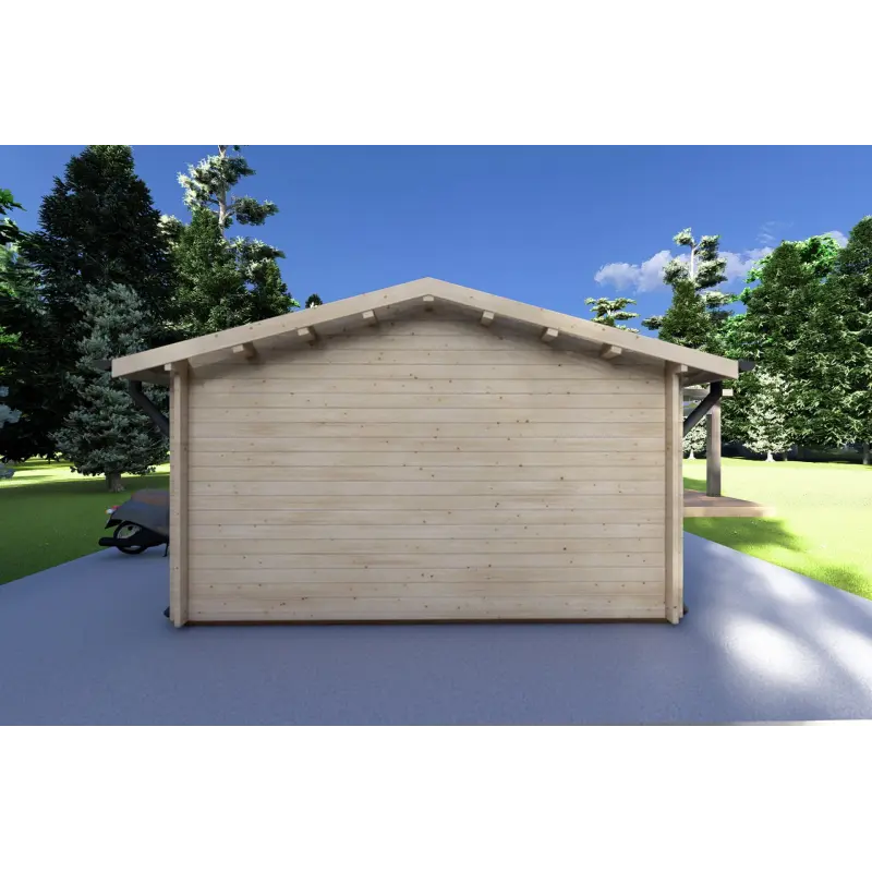 Maison en bois de jardin ARIANNA 4x5, 40mm, vue arrière
