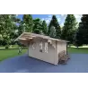 Maison en bois de jardin AUDREY 4x4, 40mm, façade côté droit