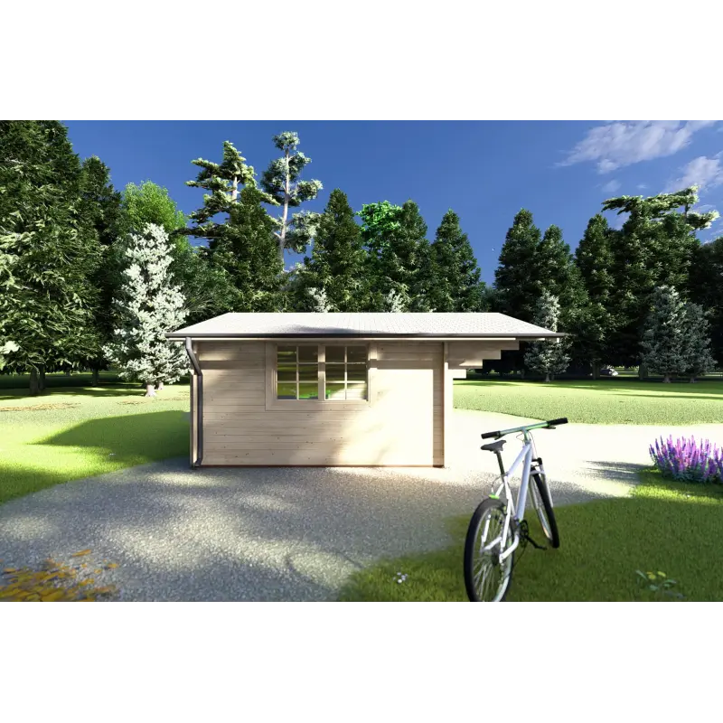Maison en bois de jardin AUDREY 4x4, 40mm, côté gauche