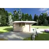 Maison en bois de jardin AUDREY 4x4, 40mm, côté gauche