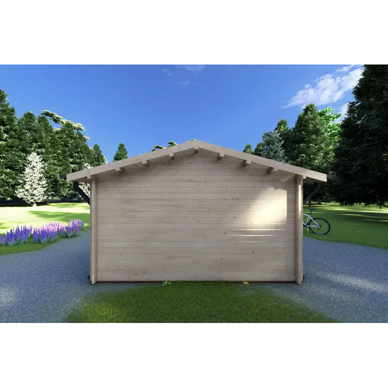 Maison en bois de jardin AUDREY 4x4, 40mm, vue arrière