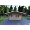 Maison en bois de jardin AUDREY 4x4, 40mm, vue frontale