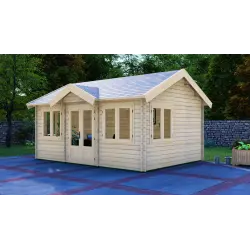 Abri de jardin MARISSA 5.5x4, 68mm, façade côté droit
