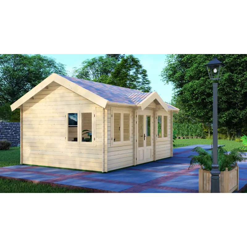 Abri de jardin MARISSA 5.5x4, 68mm, côté gauche