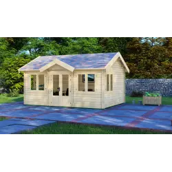 Abri de jardin MARISSA 5.5x4, 68mm,  vue frontale