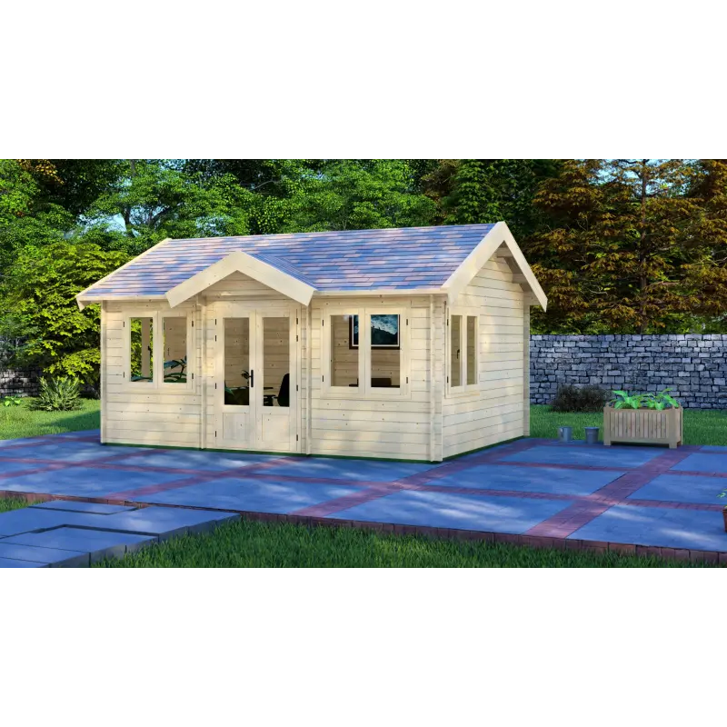 Abri de jardin MARISSA 5.5x4, 68mm,  vue frontale