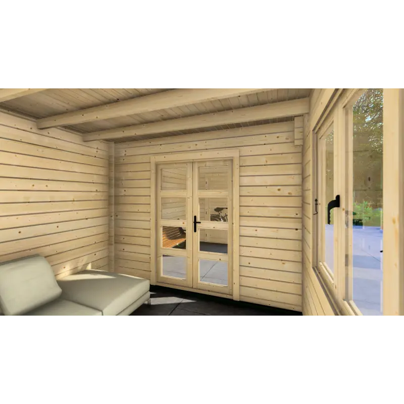 Remise en bois FIAMMETTA 3x8, 44mm, intérieur