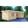 Remise en bois FIAMMETTA 3x8, 44mm, côté gauche