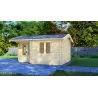 Abri de jardin MONICA 5x4, 68mm, façade côté droit