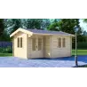 Abri de jardin MONICA 5x4, 68mm, vue frontale