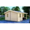 Remise en bois ZOE 6x4.5, 68mm, côté gauche