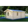 Remise en bois ZOE 6x4.5, 68mm, vue arrière côté droit