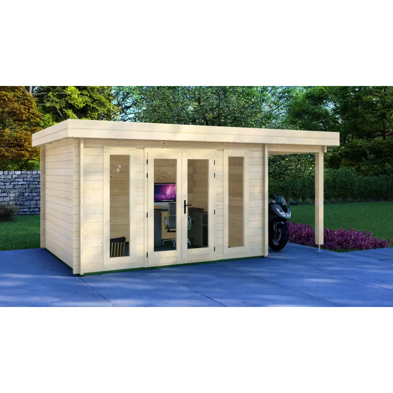 Abri de jardin GWEN 5x3, 44mm, côté gauche