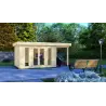 Abri de jardin GWEN 5x3, 44mm, vue frontale