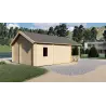 Chalet bois SAMANTHA 6x8, 68mm, vue arrière