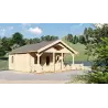Chalet bois SAMANTHA 6x8, 68mm, vue frontale